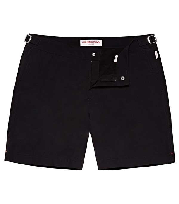 Short de bain homme mi-long Bulldog II Black Orlebar Brown