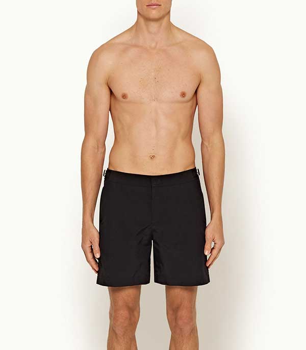 Short de bain homme mi-long Bulldog II Black Orlebar Brown