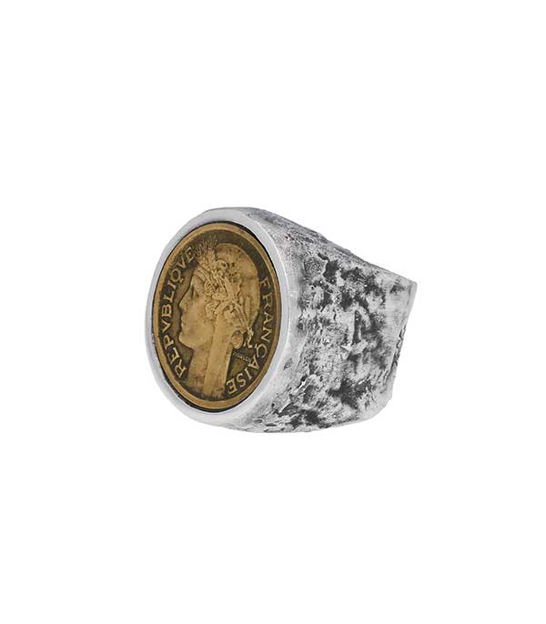 Bague pièce République Française argent Roc Paris