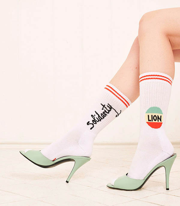 Chaussettes Lion en coton Bella Freud