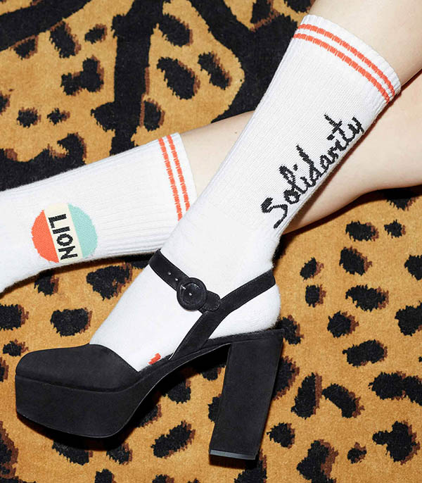 Chaussettes Lion en coton Bella Freud