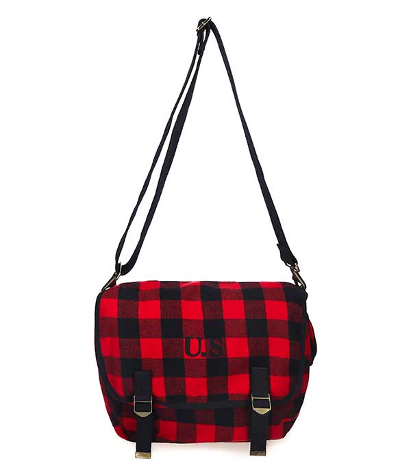 Sac U.S. grand toile Écossais Rouge Sac U.S