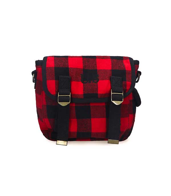 Sac U.S. petit toile Écossais Rouge Sac U.S à -60%