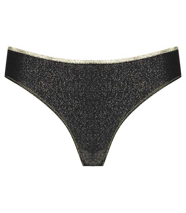 Tanga Inès Noir Lurex La Nouvelle - Taille 1