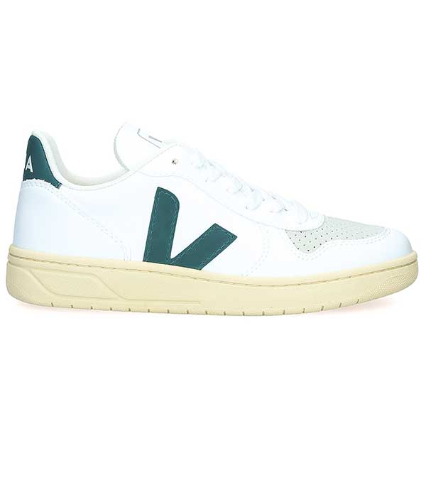 Baskets V-10 CWL White Brittany Butter Sole Veja - Taille 35 à -70%