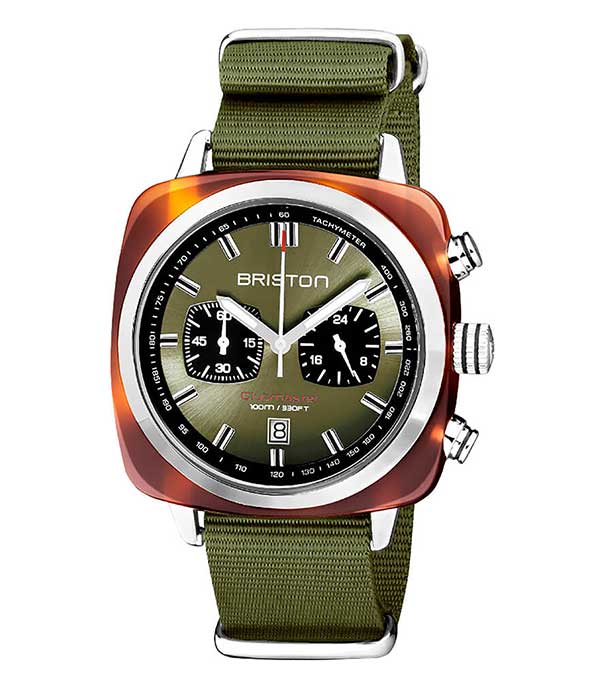 Montre Clubmaster Sport Chrono Tortoise - Vert olive Briston