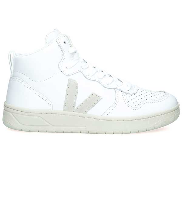 Baskets V-15 Leather Extra-White Natural Veja - Taille 35 à -40%