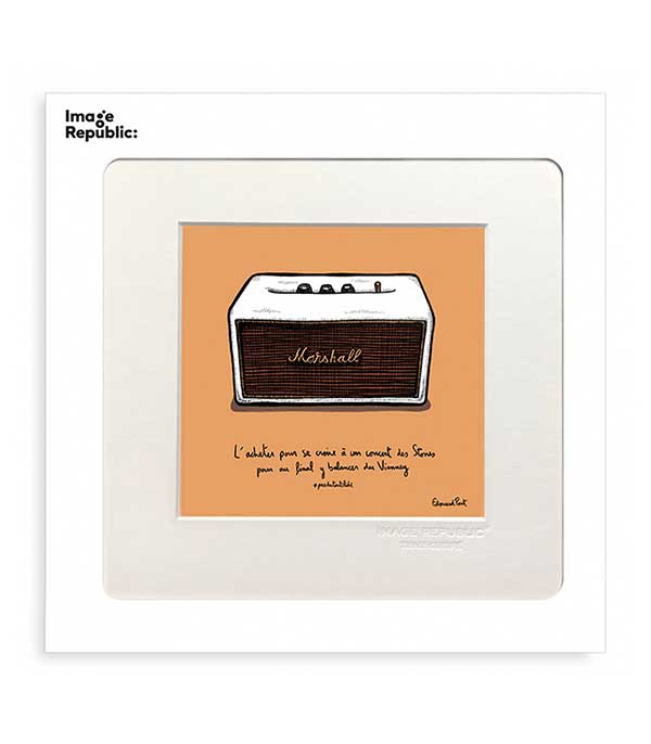 Tableau Pas du tout cliché Enceinte Marshall 22 x 22 cm Image Republic
