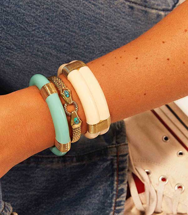 Bracelet Katt Baby Blue Grand Modèle Aurélie Bidermann