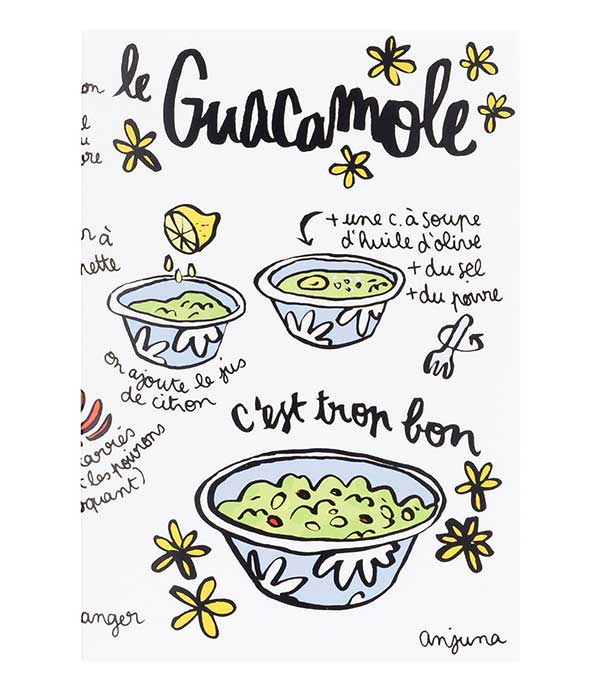 Carte Recette Guacamole Anjuna Boutan Image Republic