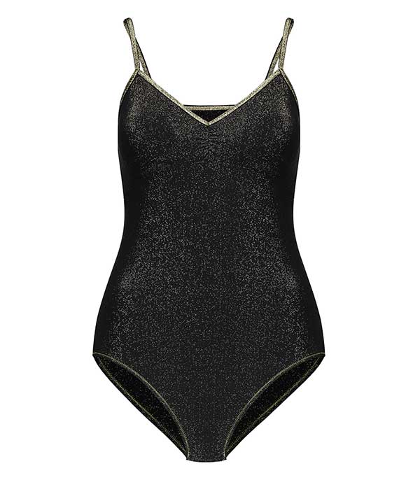 Body Bretelles Noir Lurex avec pads La Nouvelle