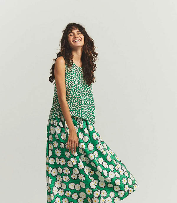 Top en soie Lola Jardin de Lucie Mii