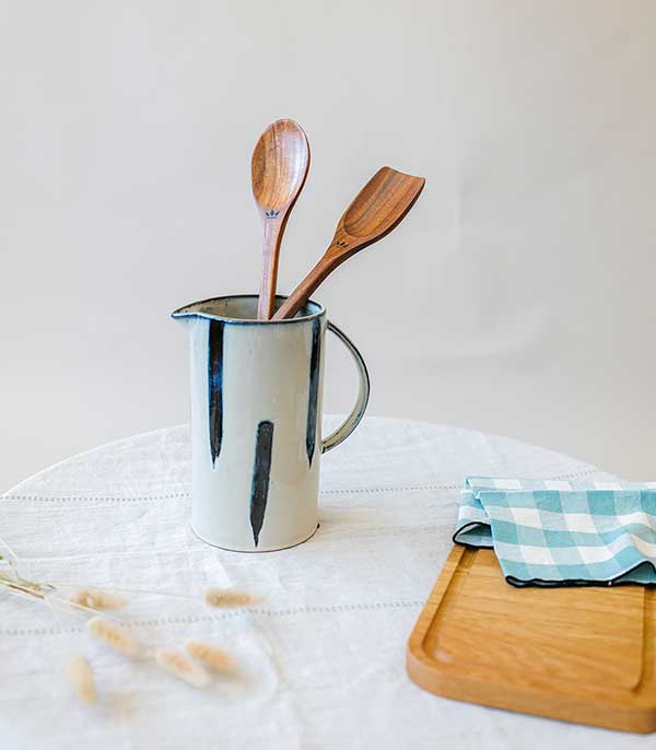 Serviette Bourdon Toile Mimi Vichy 45 x 45 cm Maison de Vacances