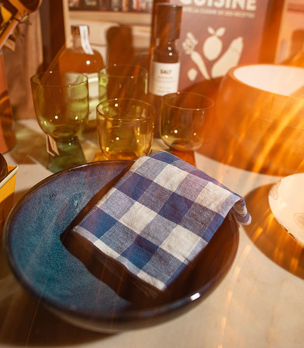 Torchon Bourdon Toile Mimi Vichy 48 x 75 cm Maison de Vacances