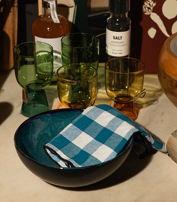 Torchon Bourdon Toile Mimi Vichy 48 x 75 cm Maison de Vacances