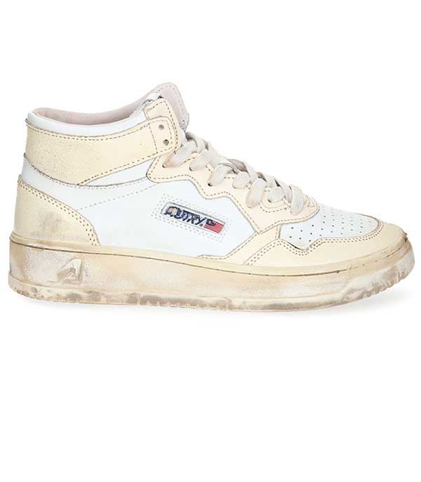 Baskets Medalist Super Vintage Mid Leather White/Ivory Autry - Taille 35 à -50%