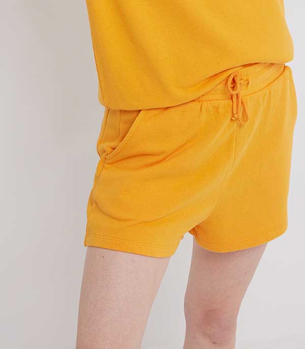 Short en coton biologique Océan Orange David Lucas x ron ron