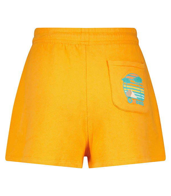 Short en coton biologique Océan Orange David Lucas x ron ron
