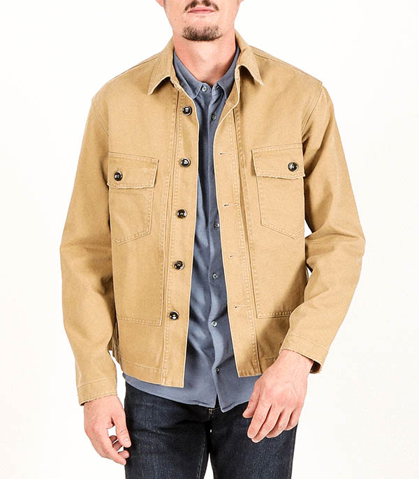 Veste en toile Homme Andrea Camel Nine in the Morning