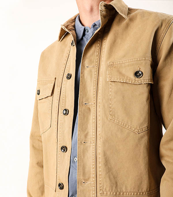 Veste en toile Homme Andrea Camel Nine in the Morning