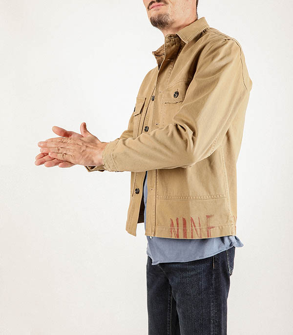 Veste en toile Homme Andrea Camel Nine in the Morning