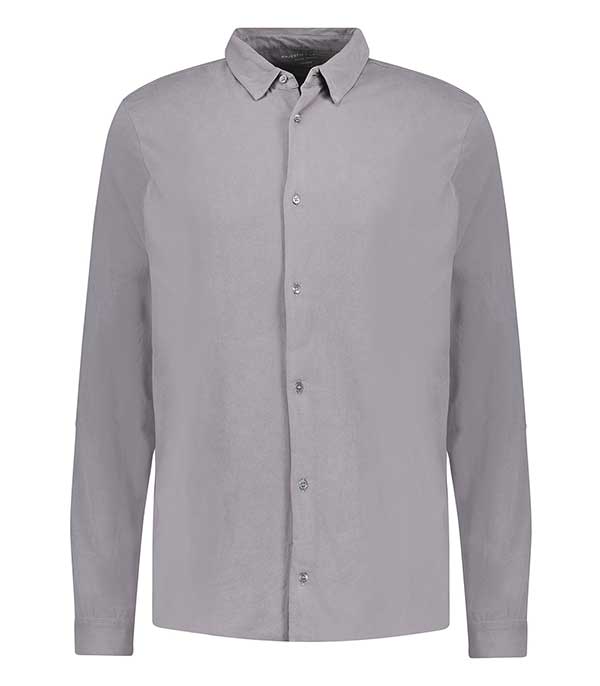Chemise homme à manches longues Tourterelle Majestic Filatures - Taille S à -60%