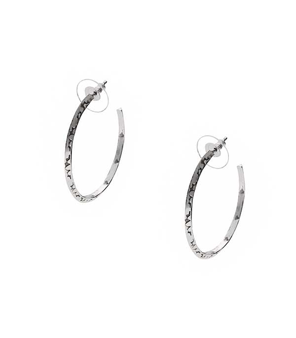 Créoles Argent gravées Harpo