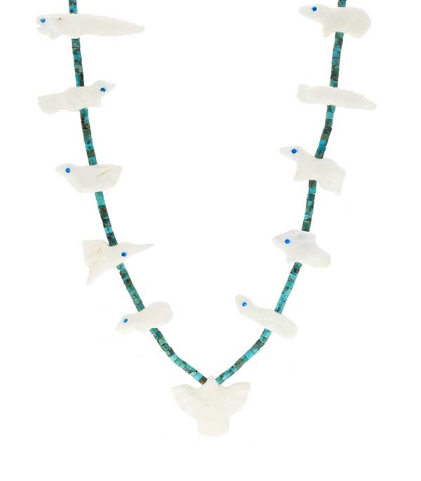 Collier Fétiches Animaux jaspe et turquoise Harpo