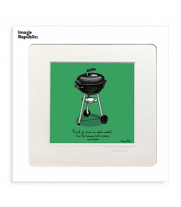 Affiche PDTC Edouard Pont 086 barbecue couleur 22 x 22 cm Image Republic