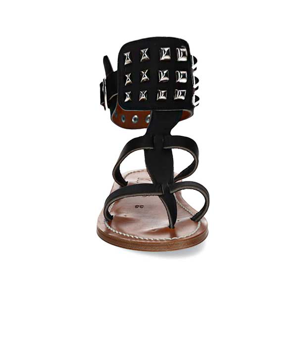 Sandales Forban Cuir lisse Noir K.Jacques