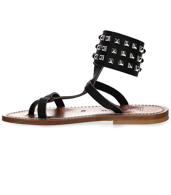 Sandales Forban Cuir lisse Noir K.Jacques