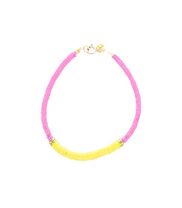 Bracelet Polynésie Rose et Jaune x Jane de Boy Maison Mönik