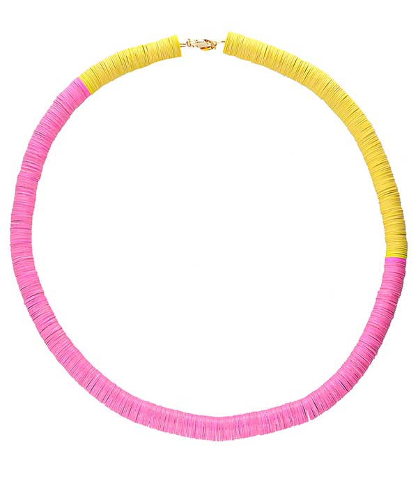 Collier Palmier Rose et Jaune x Jane de Boy Maison Mönik