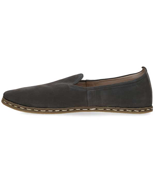 Mocassins Saanas Classique Homme Nubuck Gris Saanas