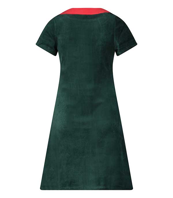 Robe Diana Vert foncé & Rouge Ma petite plage