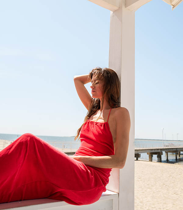 Robe Monica Rouge  Ma petite plage