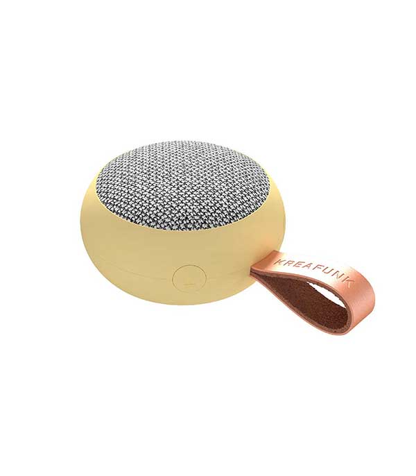 Enceinte bluetooth aGO 2 Fabric Soft Yellow Kreafunk 