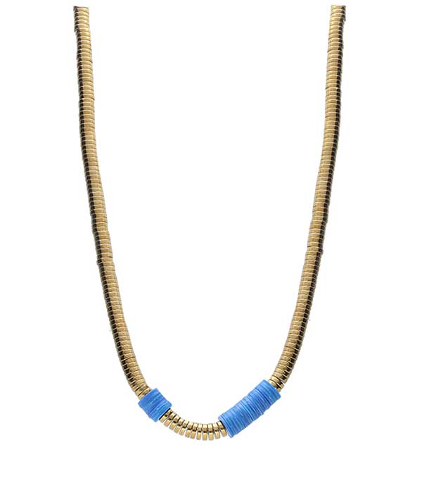 Collier Hibiscus Bleu x Jane de Boy Maison Mönik