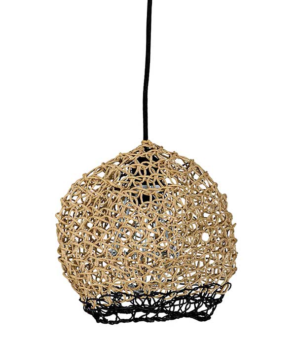 Luminaire Filet 100 % Papier recyclé Naturel et Noir Best Before