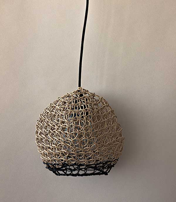 Luminaire Filet 100 % Papier recyclé Naturel et Noir Best Before