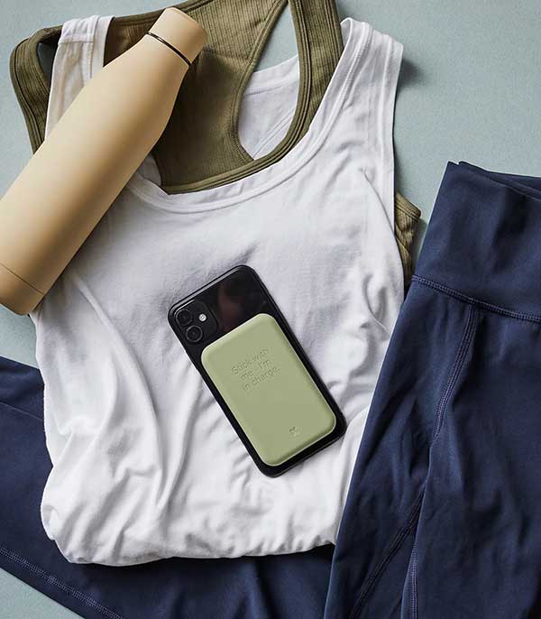 Batterie portable toCHARGE Qi Dusty Olive Kreafunk 