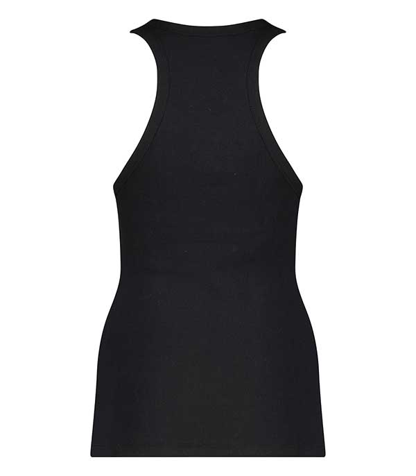 Débardeur côtelé Kingston Noir Maison Saint Julien