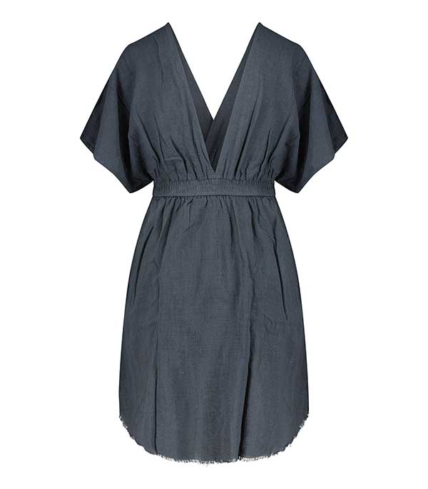 Robe courte Empire Bleu marine Maison Saint Julien