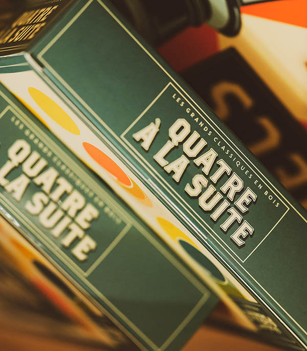 Quatre à la suite en bois Professor Puzzle Wilson Jeux