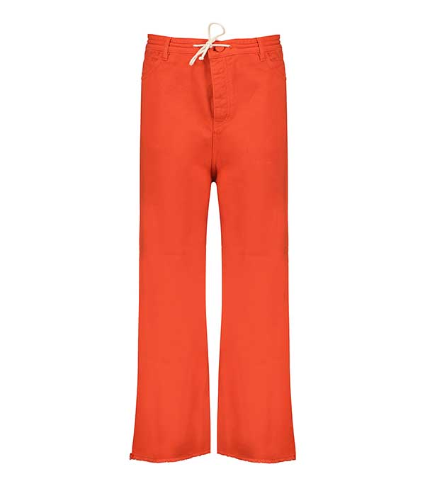 Jean Oversize Rouge Coquelicot HAPPY HAUS - Taille 36