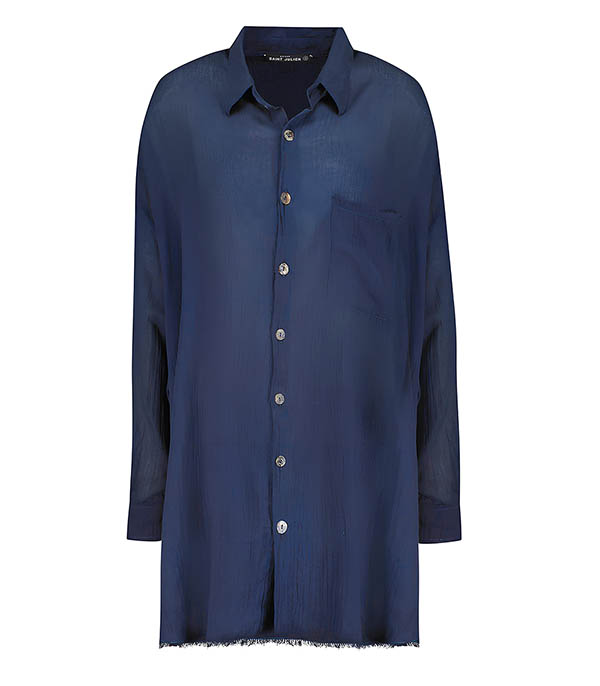 Chemise Oversize Mykonos Bleu Nuit Maison Saint Julien