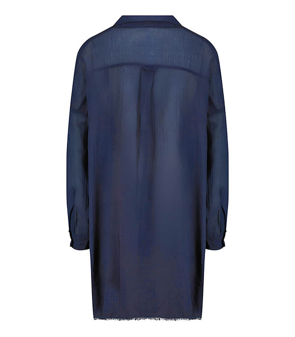 Chemise Oversize Mykonos Bleu Nuit Maison Saint Julien