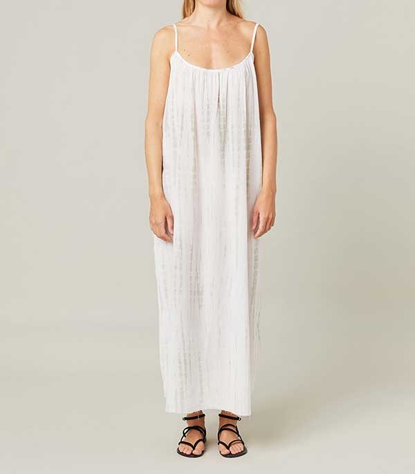 Robe plissée Palm Beach Tie & Dye Water Green Maison Saint Julien