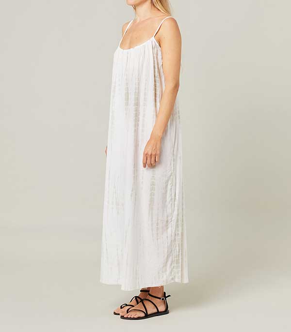 Robe plissée Palm Beach Tie & Dye Water Green Maison Saint Julien