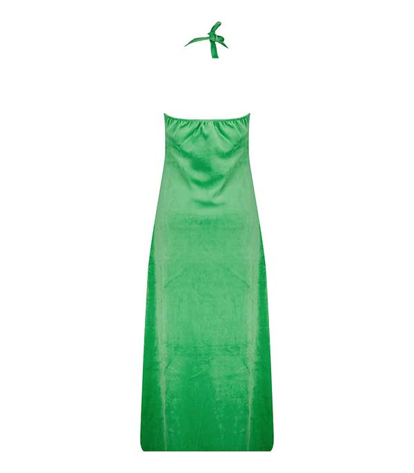 Robe Mireille Grass Green en éponge velours Ma petite plage